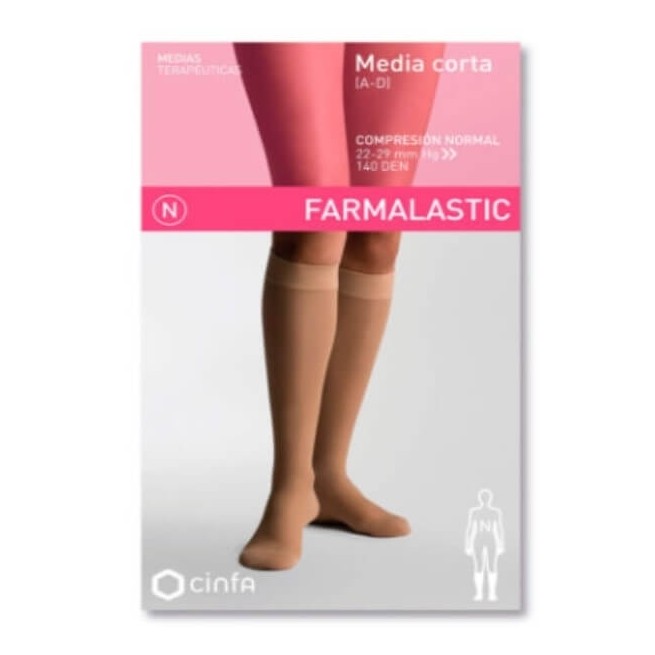 COMPRAR FARMALASTIC MEDIA CORTA COMPRESION NORMAL BEIGE TALLA GRANDE