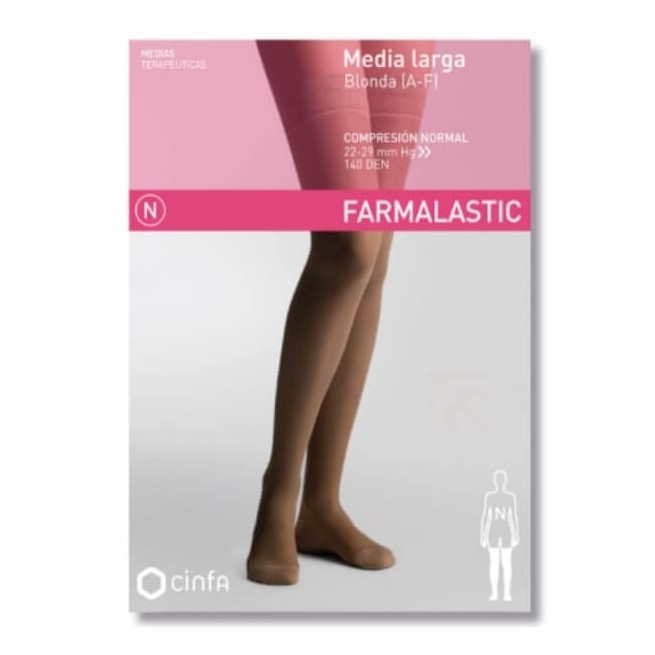 COMPRAR FARMALASTIC MEDIA LARGA BLONDA COMPRESION NORMAL BEIGE TALLA EXTRA GRANDE