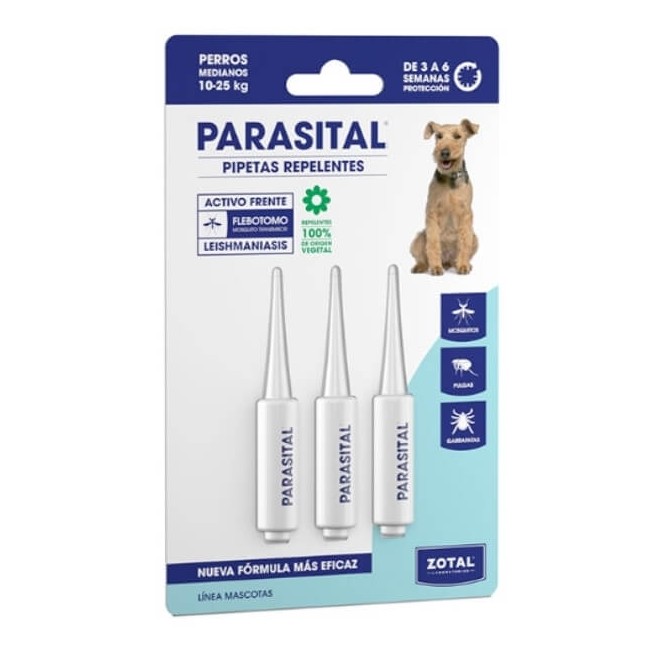 COMPRAR PARASITAL PIPETAS REPELENTES PERROS MEDIANOS 3 X 3 ML