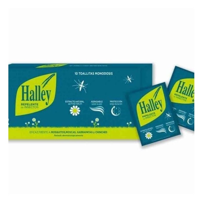 Halley Repelente de Insectos Toallitas 10Uds