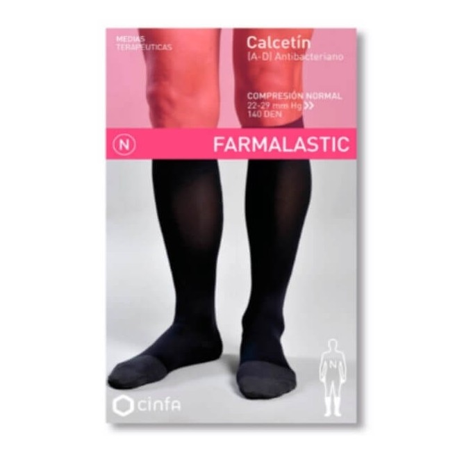 COMPRAR FARMALASTIC CALCETIN TERAPEUTICO ANTIBACTERIANO COMPRESION NORMAL NEGRO TALLA GRANDE