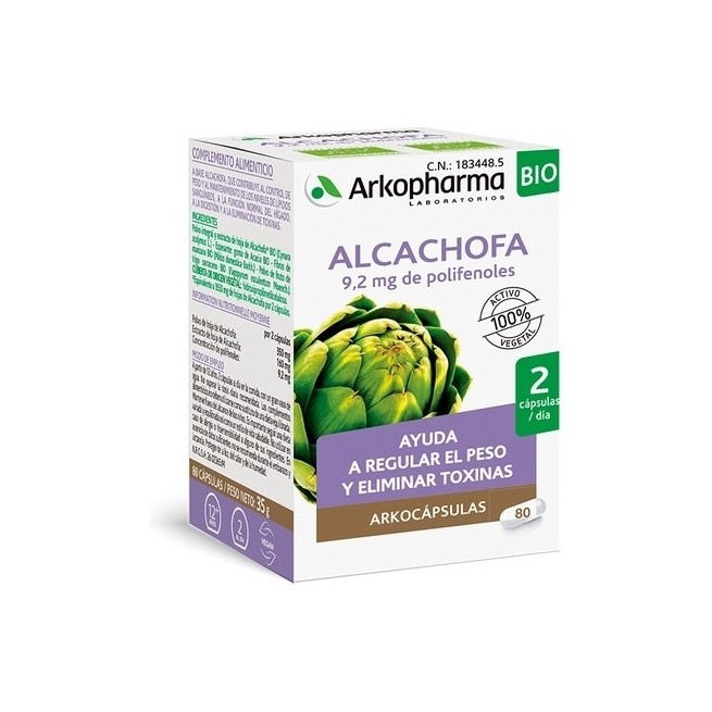 ARKOCAPSULAS ALCACHOFA BIO 80 CAPSULAS