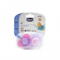 CHICCO CHUPETE SILICONA PHYSIO AIR 6-12 M ROSA 2 UDS