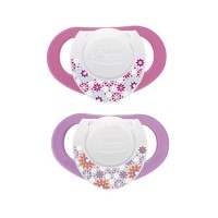 Chupete Chicco Rosa Tetina Latex Physio +4 Meses Pack 2