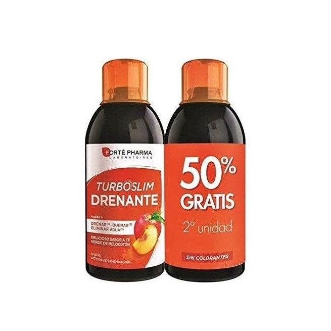 FORTE PHARMA TURBOSLIM DRENANTE MELOCOTON PACK 2 x 500 ML