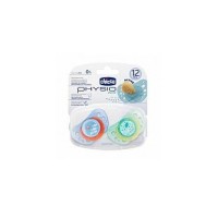 Chupete Chicco Tetina Latex Physio Strong +4 Meses Pack 2