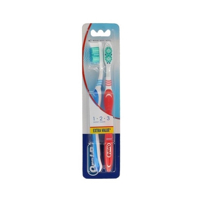 ORAL B CEPILLO DENTAL 1.2.3 2 UNIDADES