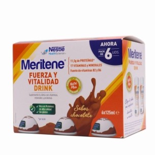 MERITENE DRINK CHOCO PACK 6 BOTELLAS DE 125 ML