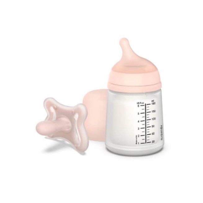 Suavinex Zero Zero Set Inicio (Chupete Silicona Fisiologico Sx Pro Mini y Biberon Anticólico Tetina Silicona 180 ml)