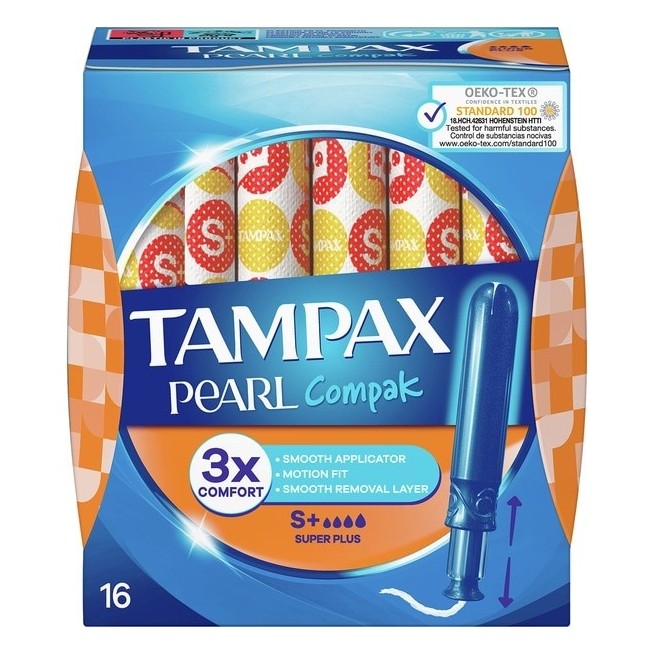 Tampax Pearl Compak Tampones Super Plus 16Uds