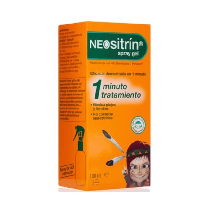 Neositrin Spray Gel Tratamiento Liendres y Piojos 100 ml