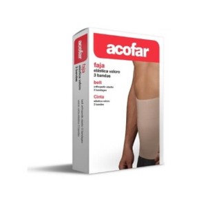 Acofar Faja Elástica Velcro 3 Bandas Beige Talla 3