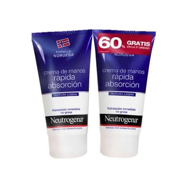 Duplo Neutrogena Crema Manos Rápida Absorción 2X75Ml