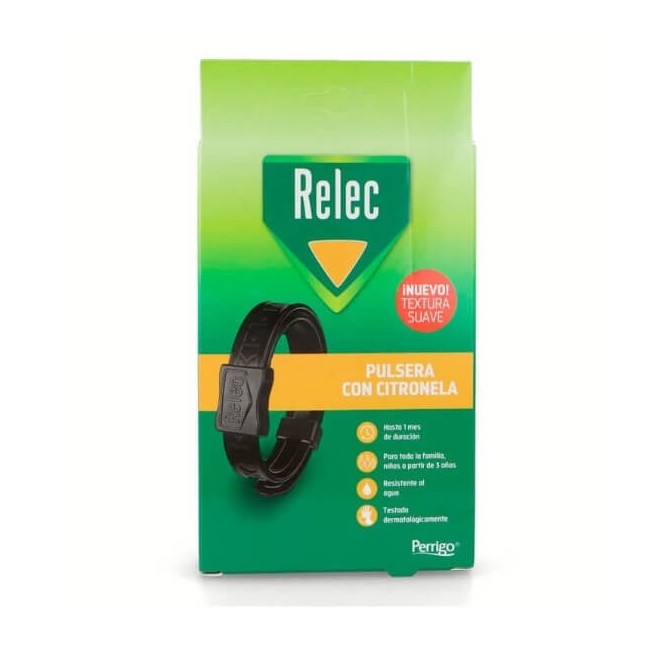 Relec Pulsera Citronela Familiar Negra