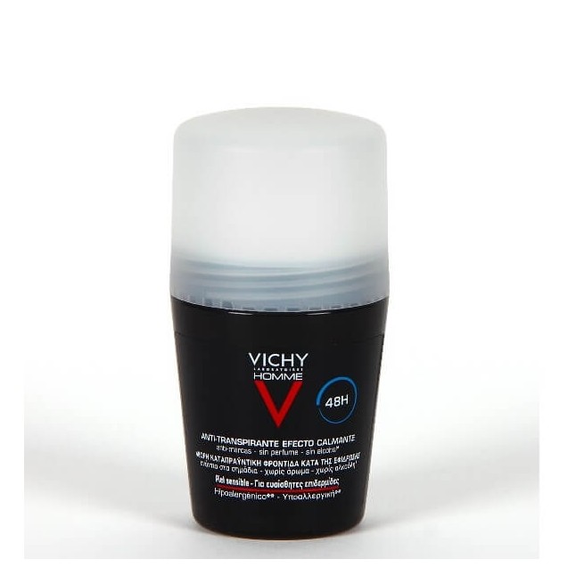 Vichy Homme Desodorante Antitraspirante - Efecto Calmante 48H Piel Sensible 50 ml