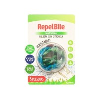 Repel Bite Natural Pulseras con Citronela 3 Unidades
