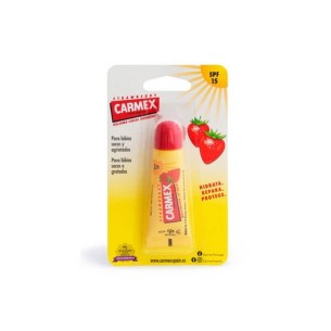 Carmex Strawberry Bálsamo Hidratante Labial Tubo 10G.
