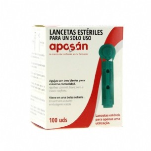 Lancetas Glucómetro Aposan 100 Unidades