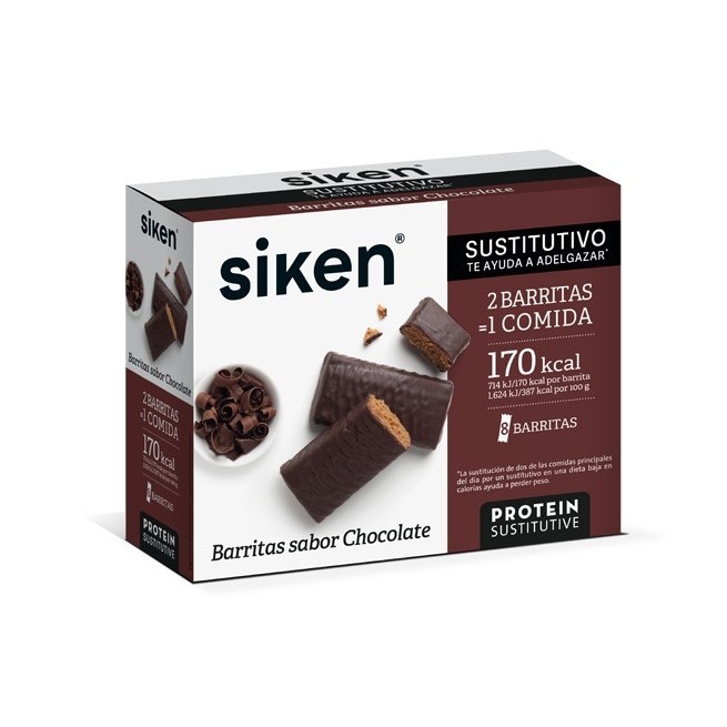 Siken Sustitutivo Barritas Chocolate 8 Uds