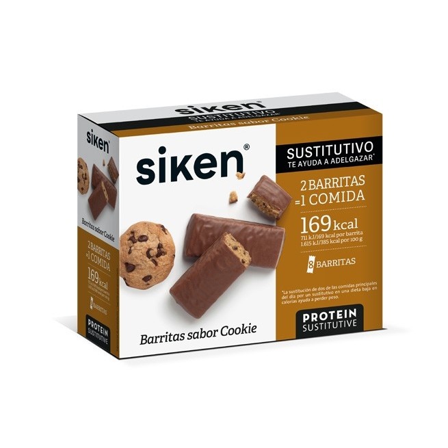 Siken Sustitutivo Barritas Cookie 8 Uds