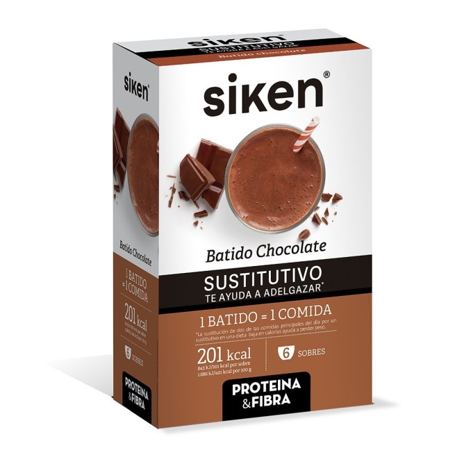 Siken Sustitutivo Batido Chocolate 6 Sobres