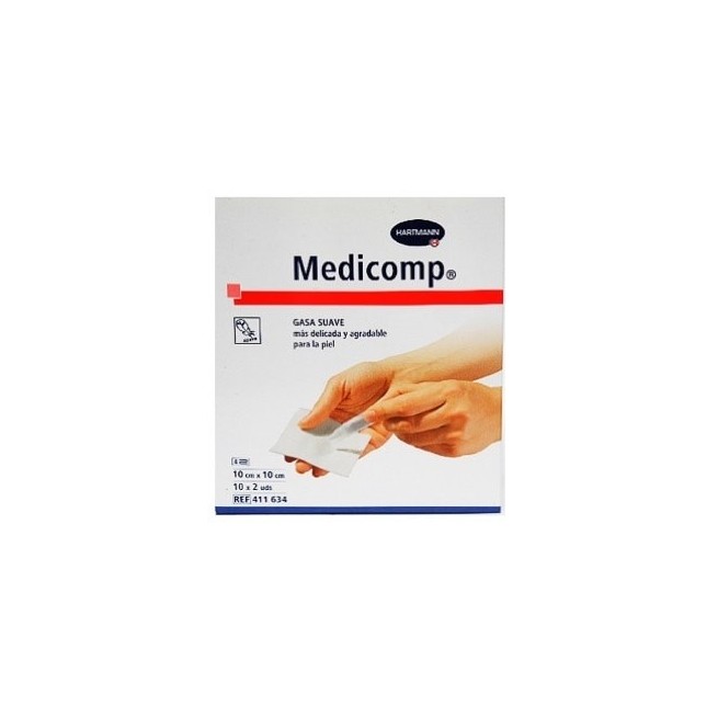 Medicomp Compresas Apósito Estéril 10X10Cm 10 Sobres 2Uds