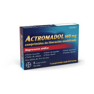Actromadol 660 8 Comprimidos Liberación Modificada