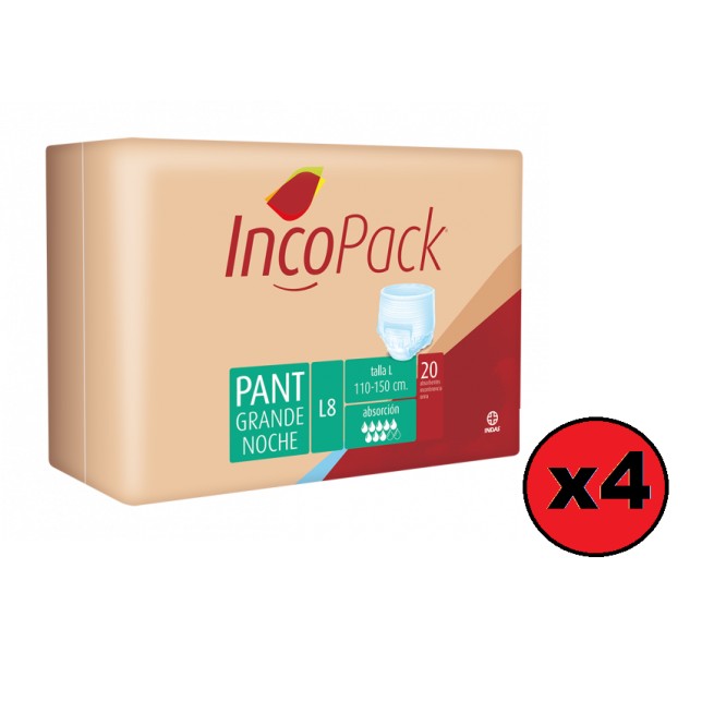 Incopack Pant Noche Talla Grande 80 Absorbentes