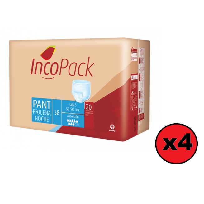 Incopack Pant Noche Talla Pequeña 80 Absorbentes